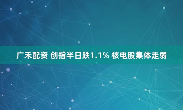 广禾配资 创指半日跌1.1% 核电股集体走弱