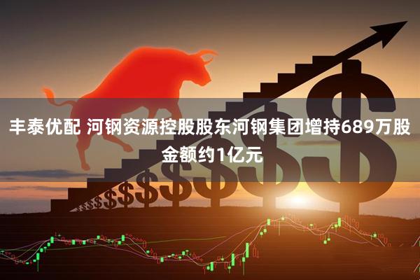 丰泰优配 河钢资源控股股东河钢集团增持689万股 金额约1亿元