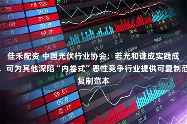 佳禾配资 中国光伏行业协会：若光和谦成实践成功，可为其他深陷“内卷式”恶性竞争行业提供可复制范本